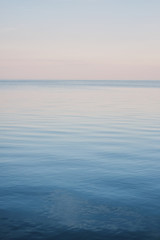 Blue sky landscape without clouds spreading on the sea