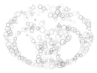 背景　パターン　幾何　多角形　カオス