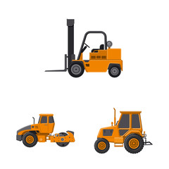 Isolated object of build and construction logo. Set of build and machinery vector icon for stock.