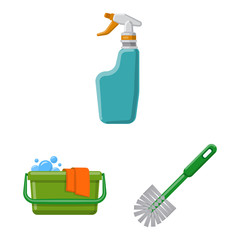 Vector design of cleaning and service logo. Collection of cleaning and household stock vector illustration.