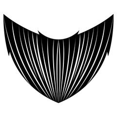 Isolated detailed beard image. Vector illustration design