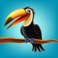 Tucan illustration summer © mollicart