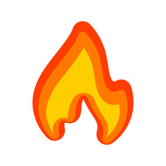 Fire flames, red yellow art new icon