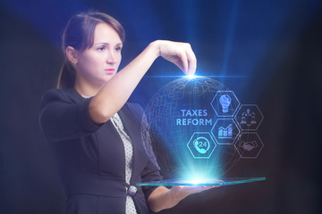 The concept of business, technology, the Internet and the network. A young entrepreneur working on...