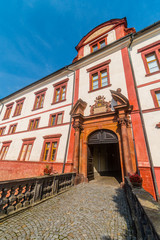 Fototapeta premium Entrance to baroque castle in Zakupy, Doksy region, Czech republic