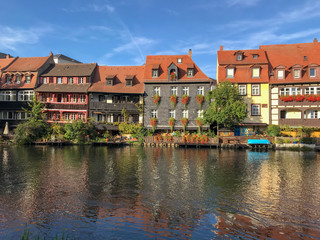 Fototapeta na wymiar Bamberg - houses on the river