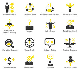 Fototapeta premium Ceo and HR business vector icons