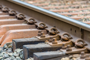 Train Rail with tight focus and narrow depth of field