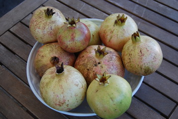 Pomegranates in Bowl
