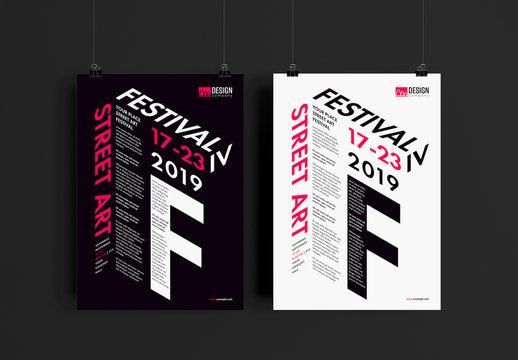 Event Poster Layout with Dimensional Typography