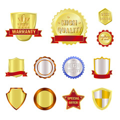 Isolated object of emblem and badge symbol. Set of emblem and sticker vector icon for stock.