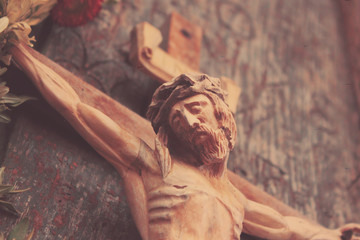 crucifixion of Jesus Christ as a symbol of resurrection and immortality of the human soul (old...