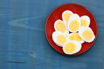 Hard boiled eggs.