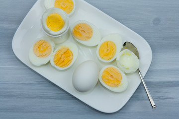 Hard boiled eggs.