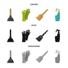 Isolated object of cleaning and service icon. Collection of cleaning and household stock symbol for web.