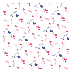 Simple repeating pattern Love and hearts