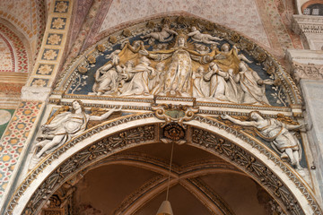 Fragment of the interior of the Church of St. Mary Grace -Chiesa di Santa Maria delle Grazie-. The...