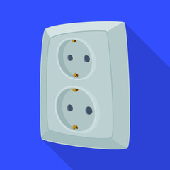 Vector illustration of electricity and electric logo. Set of electricity and energy stock symbol for web.