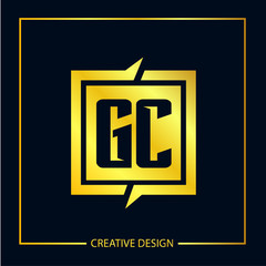 Initial Letter GC Logo Template Design