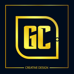 Initial Letter GC Logo Template Design