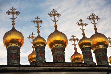 Fototapeta na wymiar Architecture of Moscow Kremlin. Color photo.