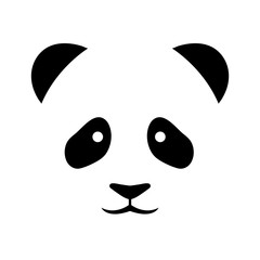 Panda icon, logo on white background