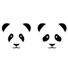 Panda icon, logo on white background