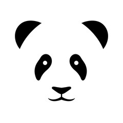Panda icon, logo on white background