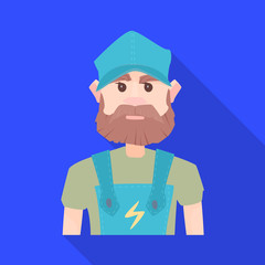 Vector design of electricity and electric sign. Set of electricity and energy stock vector illustration.