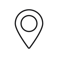 Pin map icon vector. Line location pinpoint symbol. 