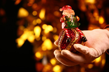 Hand white gloves new year toys 