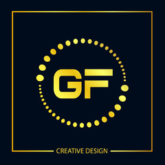 Fototapeta premium Initial Letter GF Logo Template Design