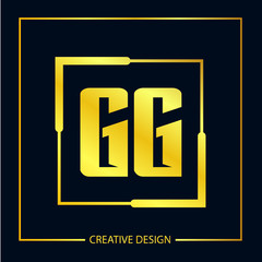 Initial Letter GG Logo Template Design