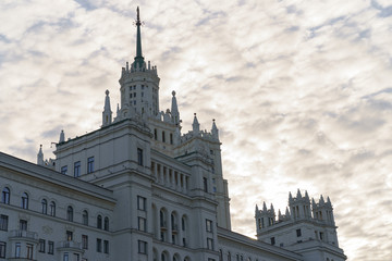 Old beautiful building in the Moscow city center