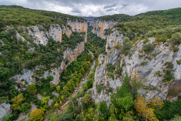 Fototapeta na wymiar Foz of Arbayun, natural reserve in Navarre, Spain