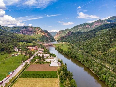 Olt Valley and Cozia Monastery near Ramnicu Valcea Romania