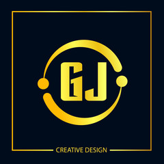 Initial Letter GJ Logo Template Design