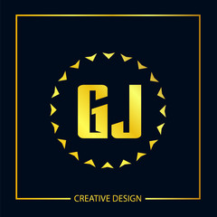 Initial Letter GJ Logo Template Design