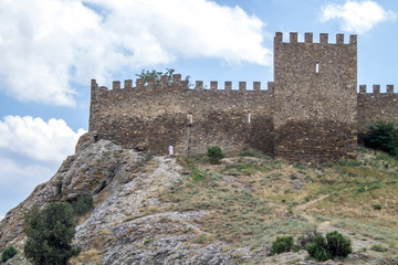 Obraz premium Crimea, Sudak, Genoese fortress