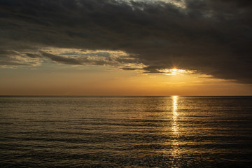 sunset over the sea
