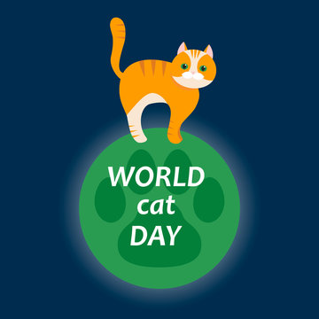 World Cat Day. Vector Illustration.