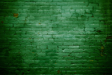Green Brick wall