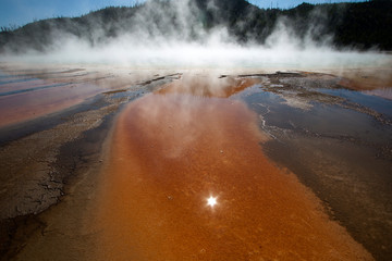 geyser in yellowstone national park