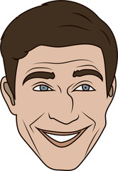 face of a man with smile