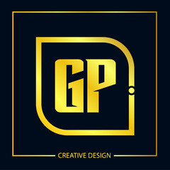 Initial Letter GP Logo Template Design