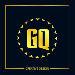 Initial Letter GQ Logo Template Design