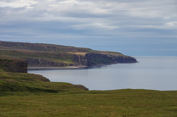 North coast of Iceland on the shores of Skjalfandi Shaky bay near Husavik in Iceland