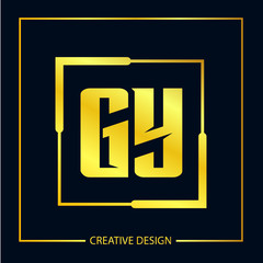 Initial Letter GY Logo Template Design