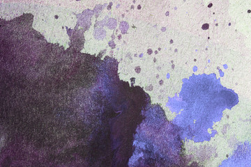 watercolor background dark purple paint on cardboard