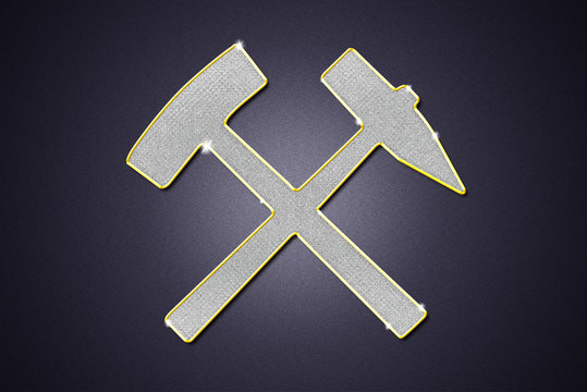 Gl&uuml;ck Auf! Logo Schl&auml;gel und Eisen Schmuck Bling Bling